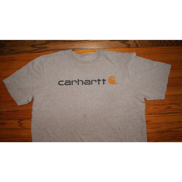 Carhartt T Shirt Mens XL Short Sleeve Crew Neck Big Logo Spellout - Picture 1 of 9